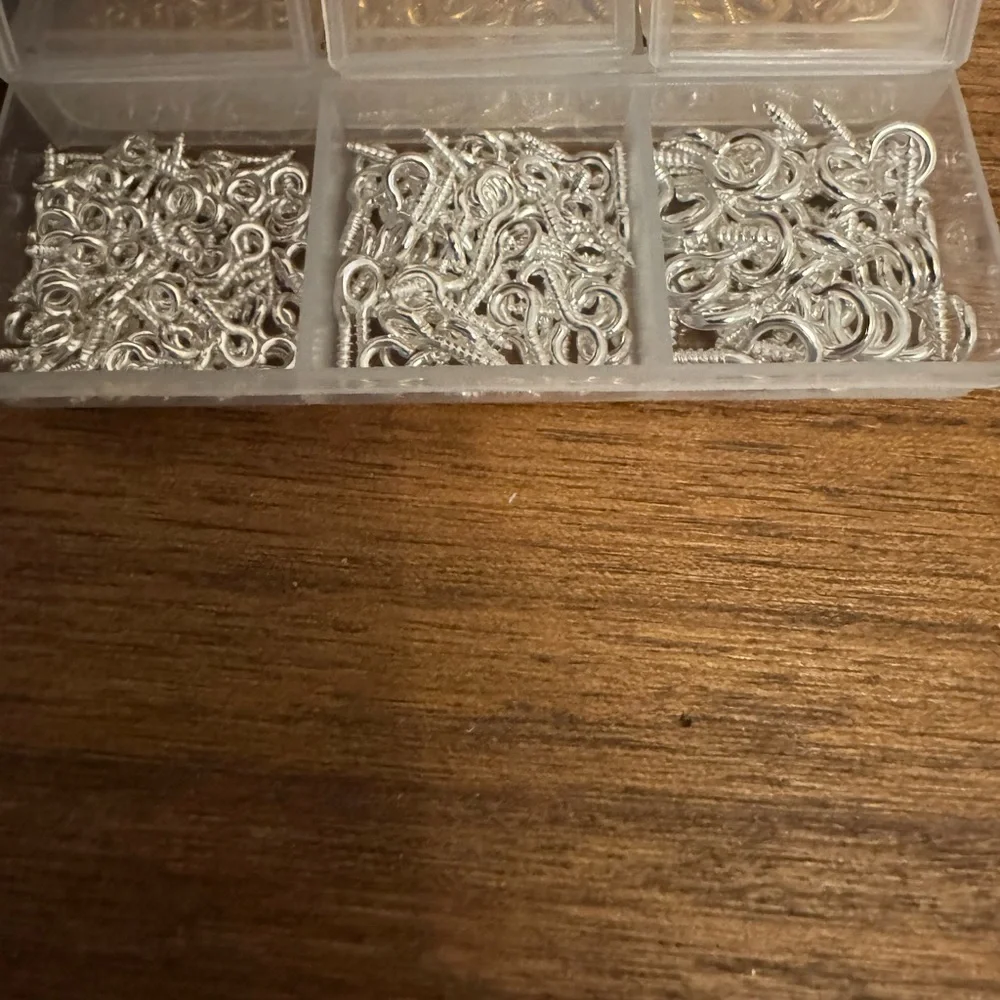 LOT bundle Jewelry earring making kit gold & silver findings crafts screw pins - Picture 3 of 6